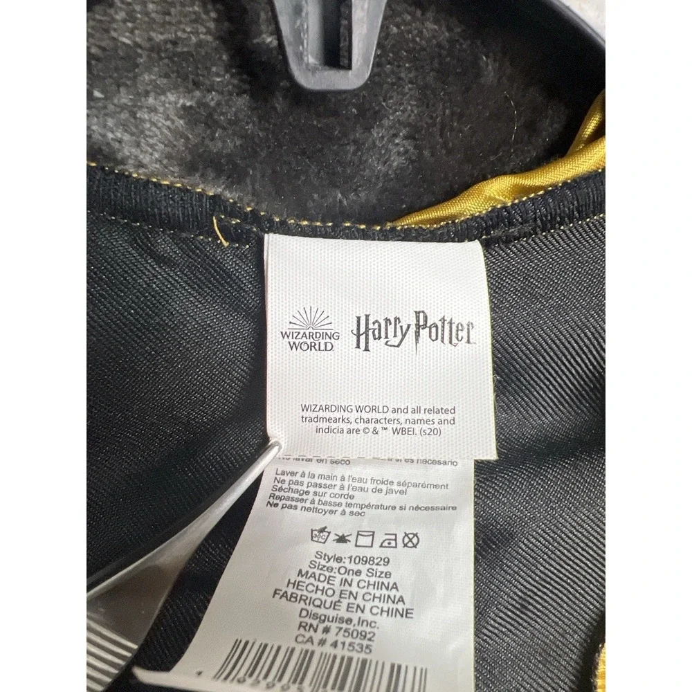 Harry Potter Hufflepuff Robe Cloak Hood Wizard Costume Cosplay Durable See Measu